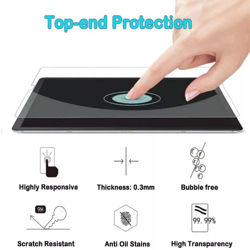 Tempered Glass Samsung Galaxy Tab 10.5 2019 S5e T720 T725 Antigores Screen Guard protector TG Bening High Quality Pelindung Layar kaca
