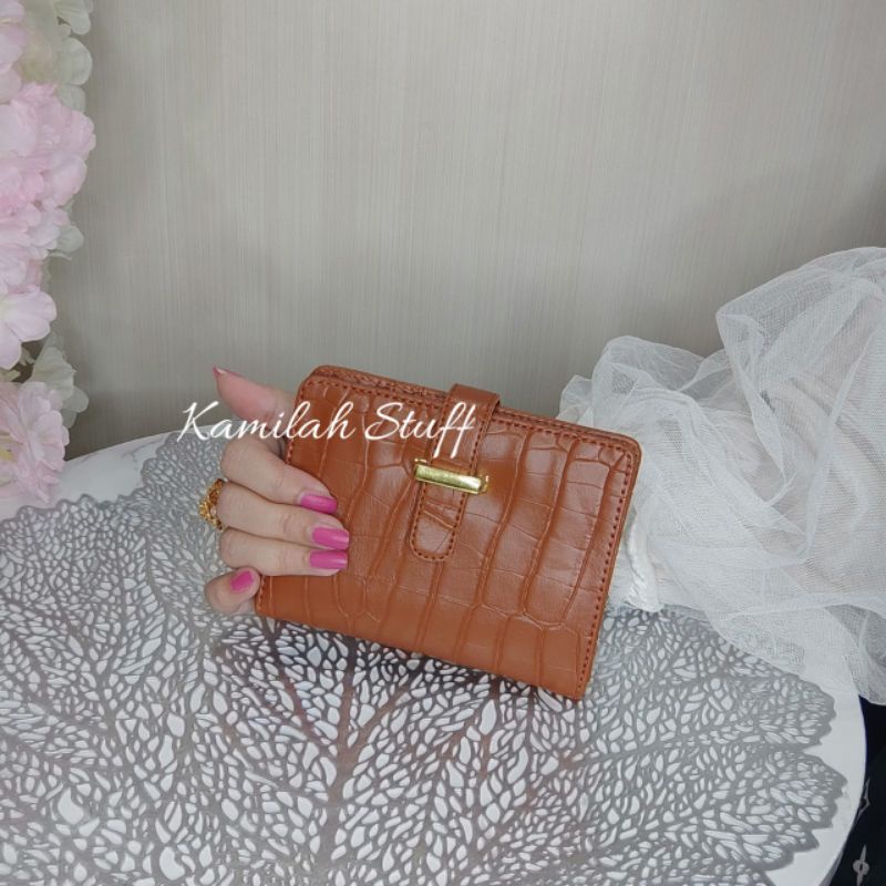 Dompet Wanita Lipat Skat Kartu Kamelia kroco