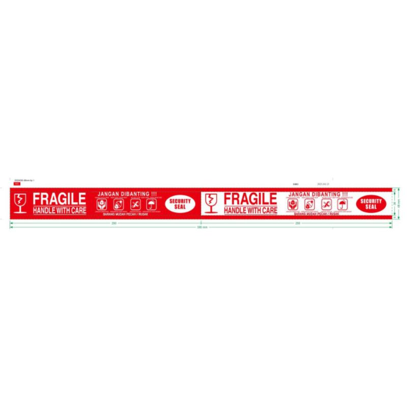 Vitional Br NEW FRAGILE 6in1 Lakban Opp 2&quot; Inch Br 48mm 50Y / Solasi / Isolasi