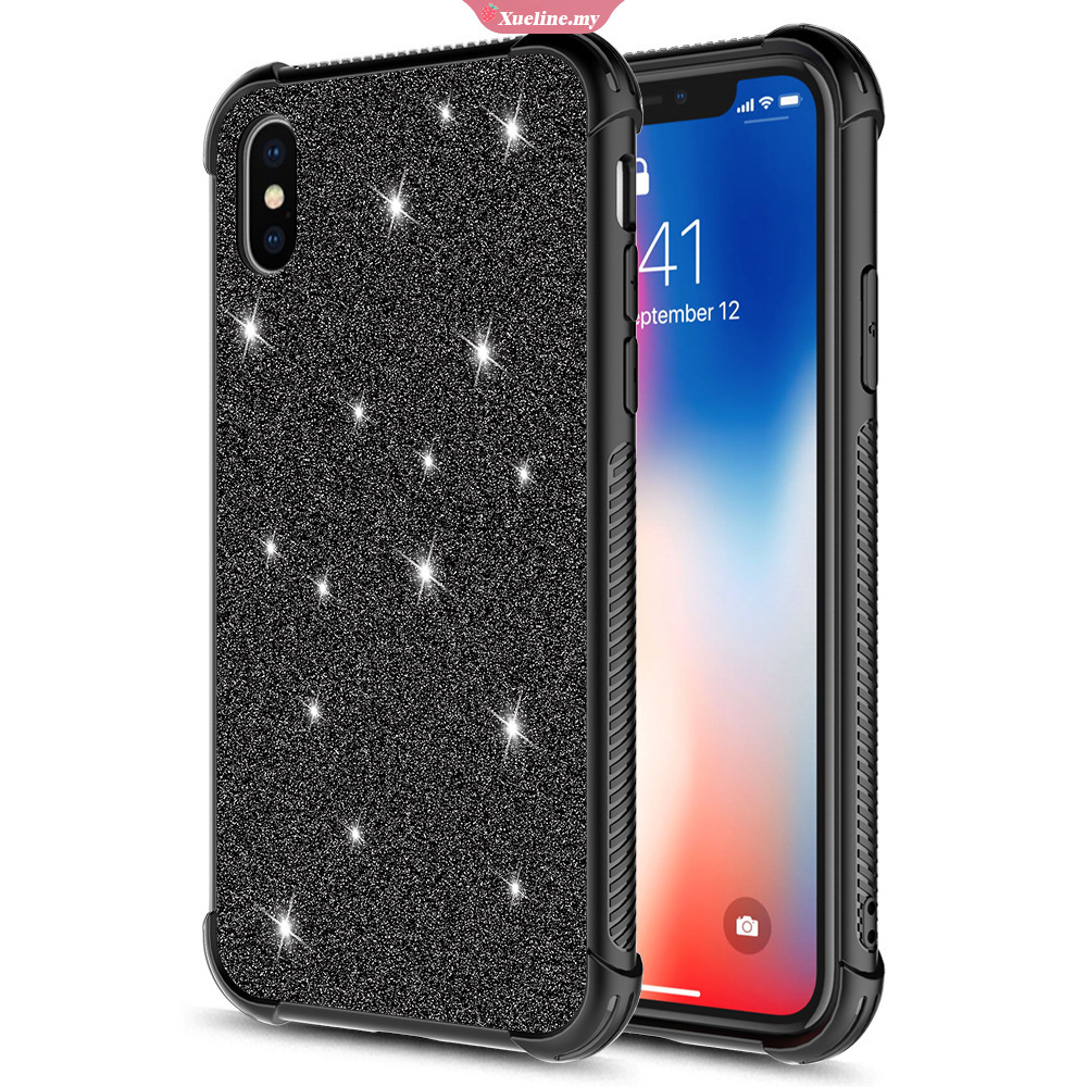 Soft Case Silikon Glitter Bintang Shockproof Cover Iphone 6 7 8 Plus Xs Max Xr Xueling