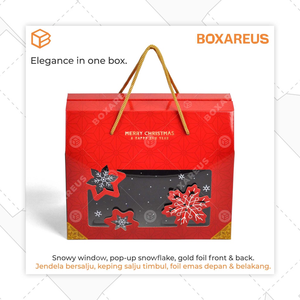 Toples Box Natal Kue Kering Packaging Christmas Hampers | TB24 NATAL