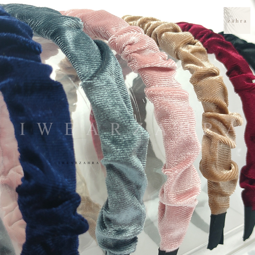 BANDO VELVET BLUDRU - Bando Bludru Korea Bahan Bludru Premium  Aksesoris Rambut Bandana Hair Accesso