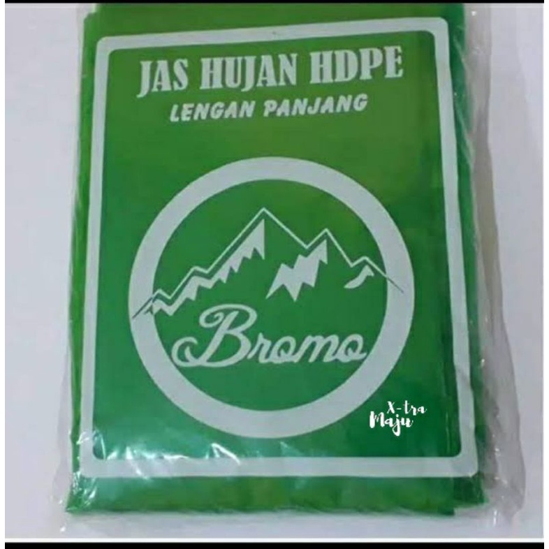 jas hujan plastik ponco plastik poncho lengan panjang - HDPE PREMIUM