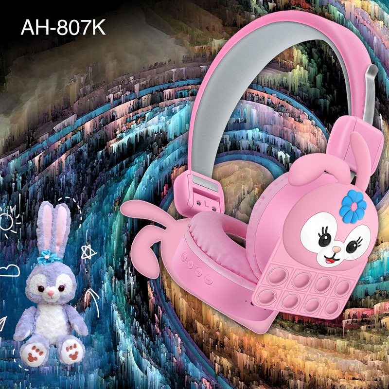 HEADPHONE BLUETOOTH AH-807K FASHION KARTUN LINABELL