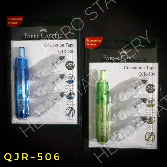 

Hemat Correction Tape Faber-Castell Qjr-506 Economical Version Bonus 3 Refil Murah