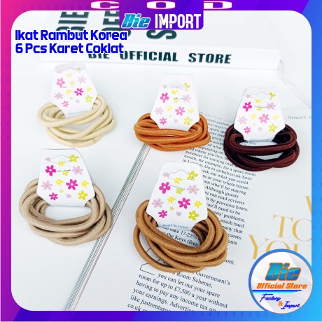 6 Pcs Ikat Rambut Korea Set Size Besar Impor Best Seller