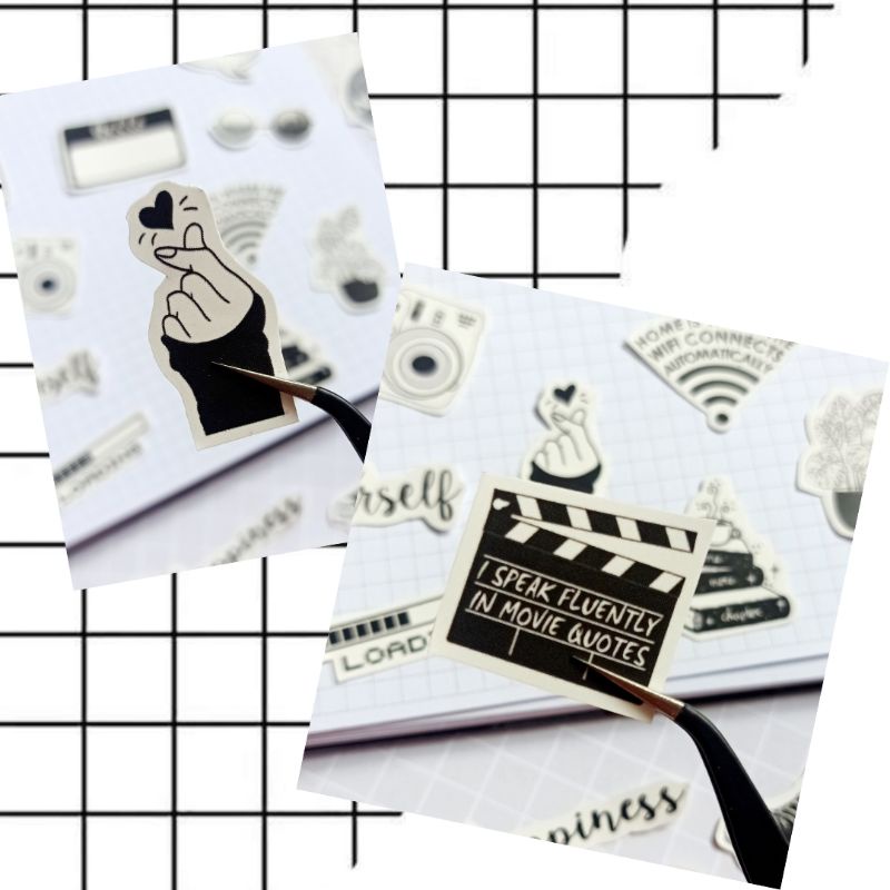 

STICKER AESTHETIC TEMA HITAM PUTIH