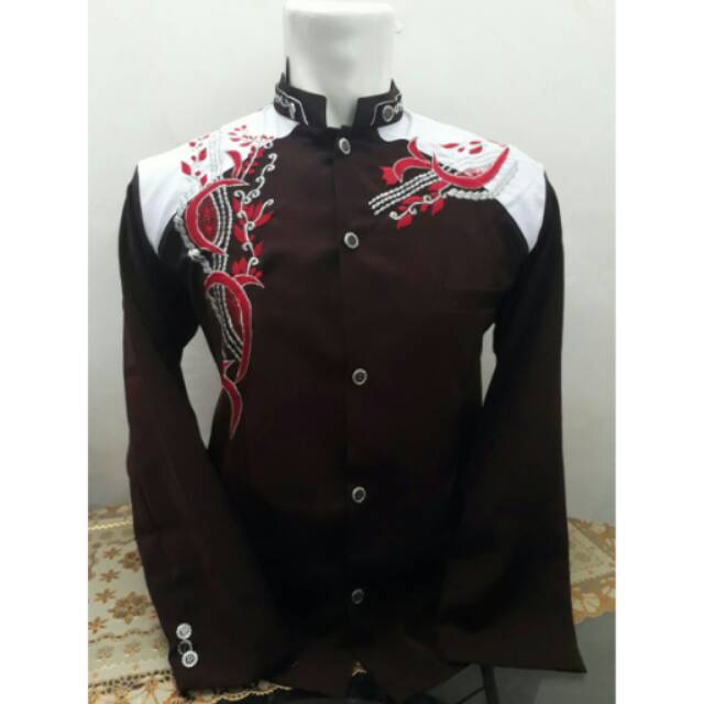 Jasko Jas koko Maroon kombinasi putih mewah