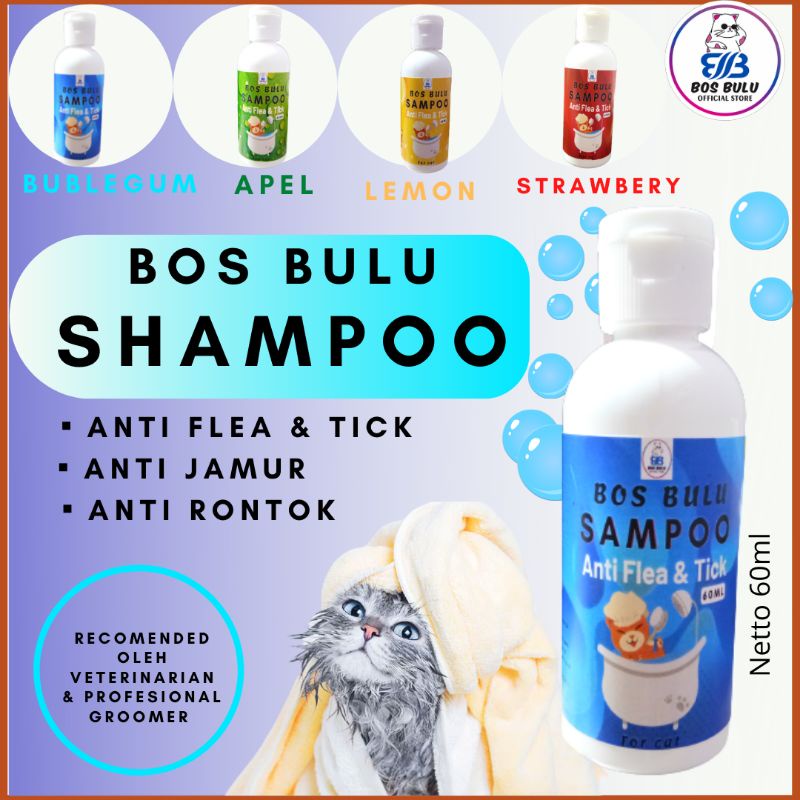 sampo anti kutu jamur bulu rontok kucing 60ml