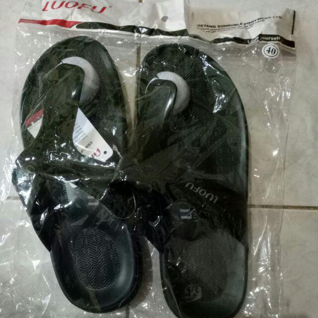  sandal  jepit  cowok luofu  sendal japit pria  karet import 