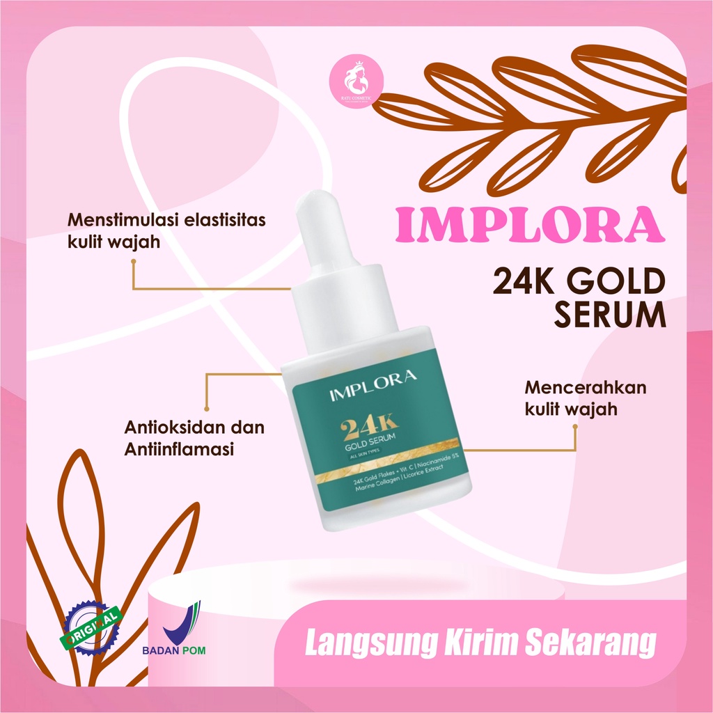 IMPLORA FACE SERUM , LUMINOUS Serum/ MIDNIGHT Serum/ ACNE Serum/ PEELING SERUM (BPOM) (GROSIR)