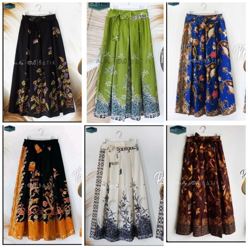 ROK BATIK BAWAHAN PANJANG BAHAN UNGGUL  JAYA MODEL PAYUNG