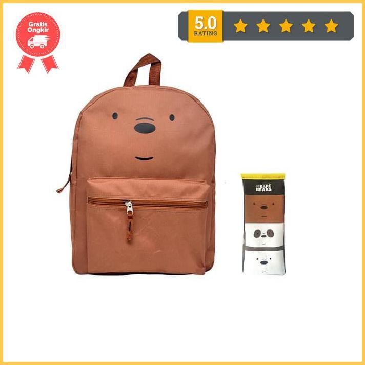 

We Bare Bears Paket 2In1 Tas Anak + Tempat Pensil Free898