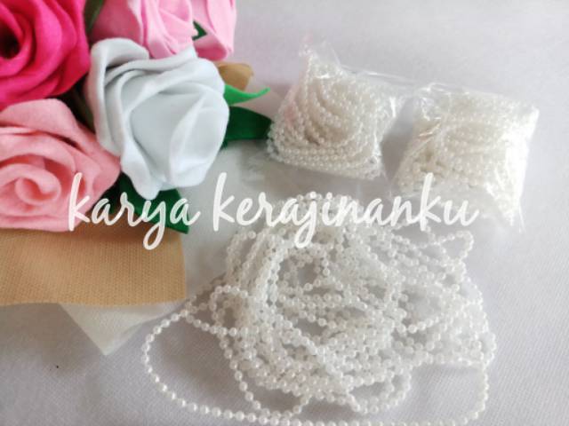 Mutiara renteng 3mm 5yard