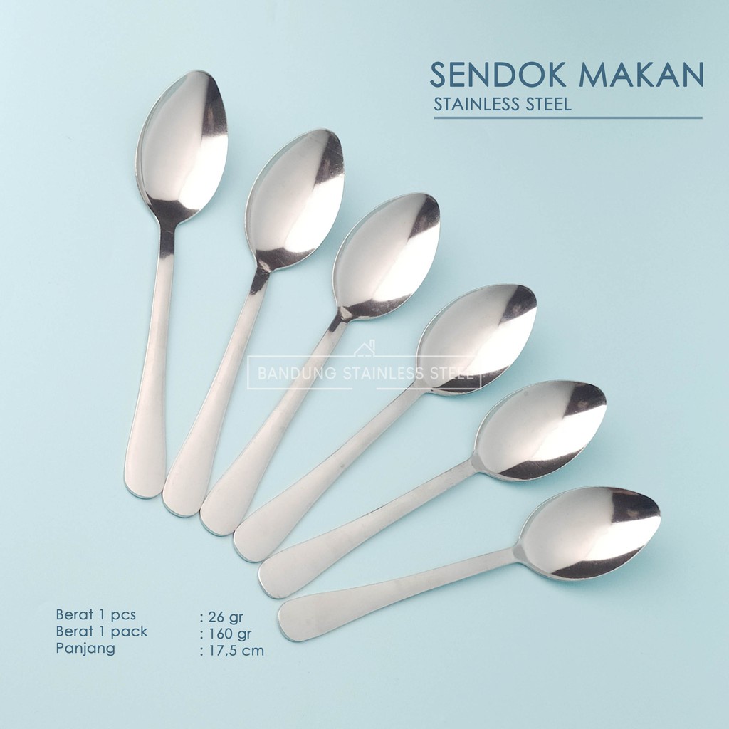 Sendok Garpu Makan Stainless, alat makan set murah 6pcs/pack