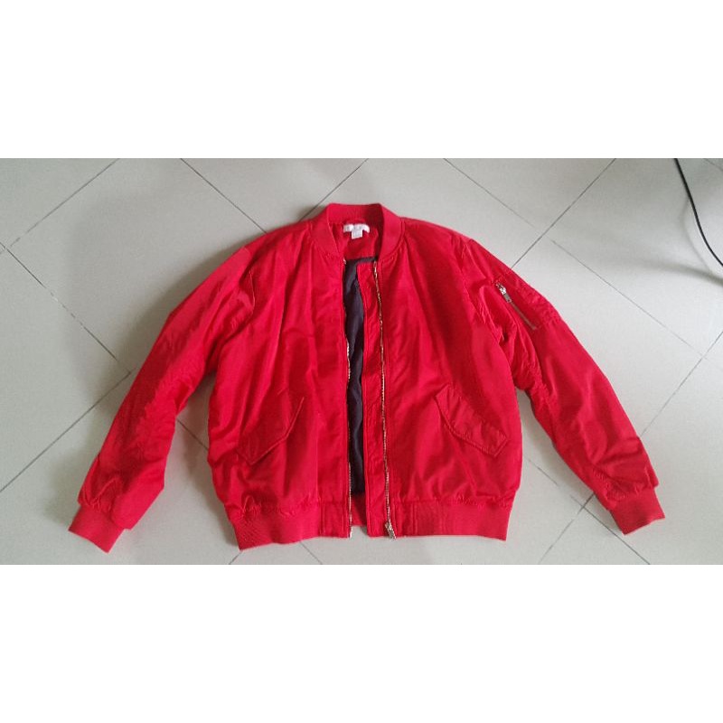 jacket jaket bomber winter musim dingin tebal original hnm H&m preloved