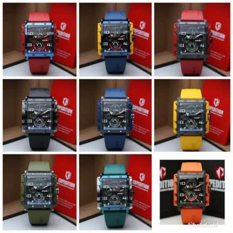 JAM TANGAN PRIA EXPEDITION E 6757 E6757 EXP6757 RUBBER WARNA BARU READY ORIGINAL LIMITED