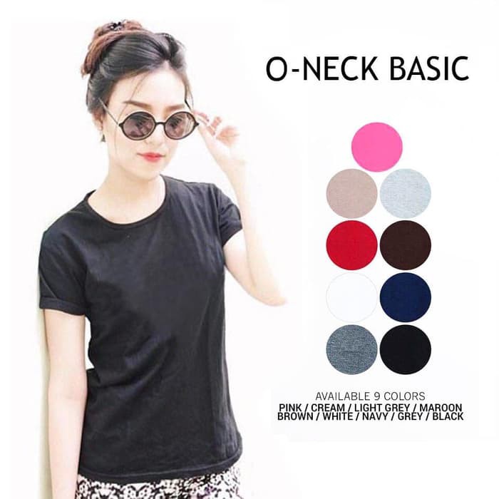 Bess - Kaos Oblong Lengan Pendek/ Kaos Polos Basic O.Neck