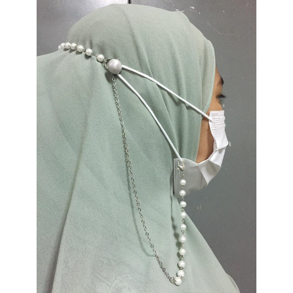TALI MASKER HIJAB RANTAI 2 IN 1