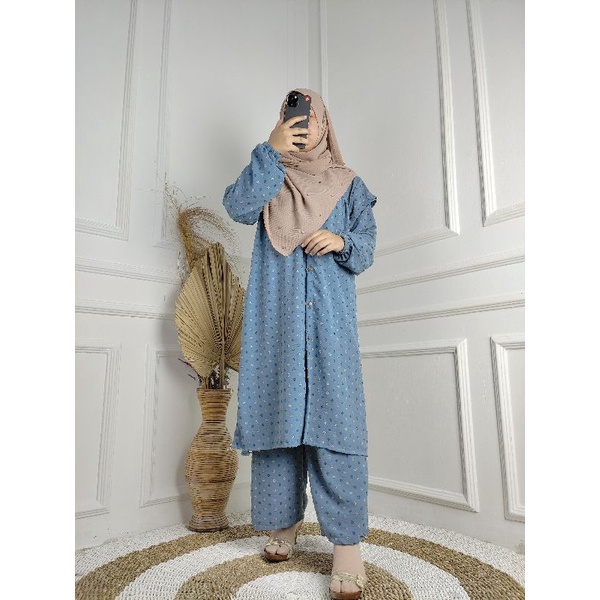 LD 120 SETCEL TUNIK CRINKLE AIRFLOW URAGIRI SETELAN TUNIK CRINKLE URAGIRI SETELAN CRINGKEL JUMBO