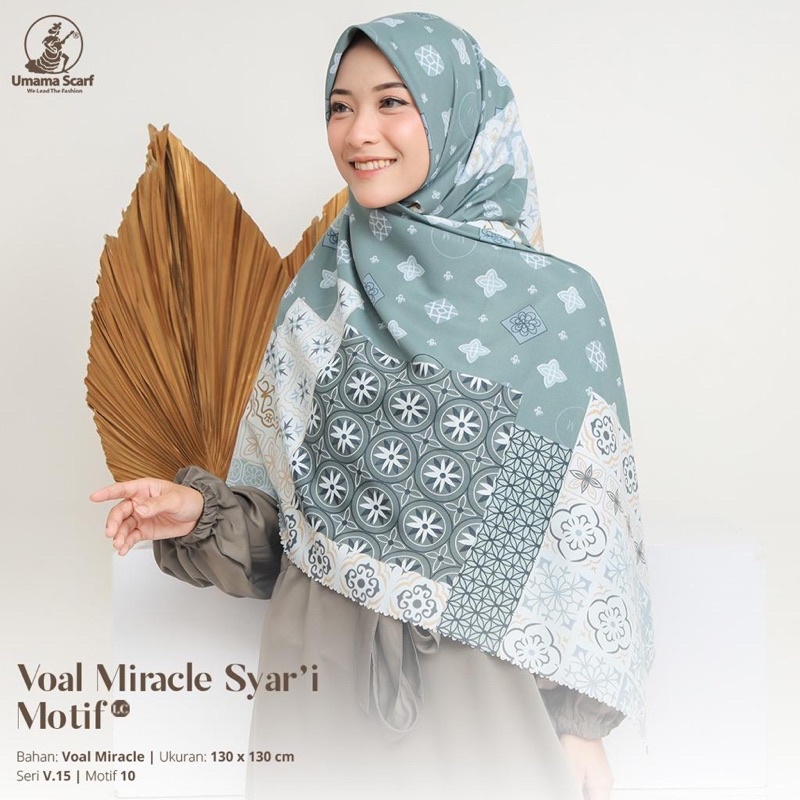 [PART 1] HIJAB SEGIEMPAT VOAL MIRACLE SYARI MOTIF LC