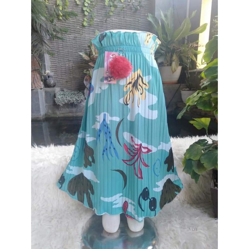 Rok plisket anak perempuan motif / Rok rempel motif/ Rok muslim cantik / Rok plisket anak