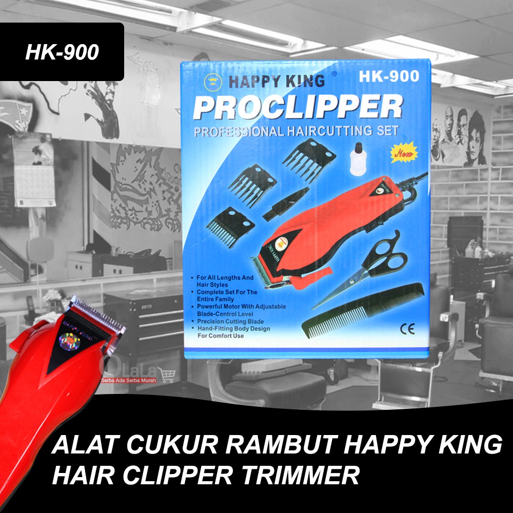 (COD) Mesin Alat Cukur Rambut Listrik Terbaik Happy King Hk-900 - Potong Pangkas Hair Clipper