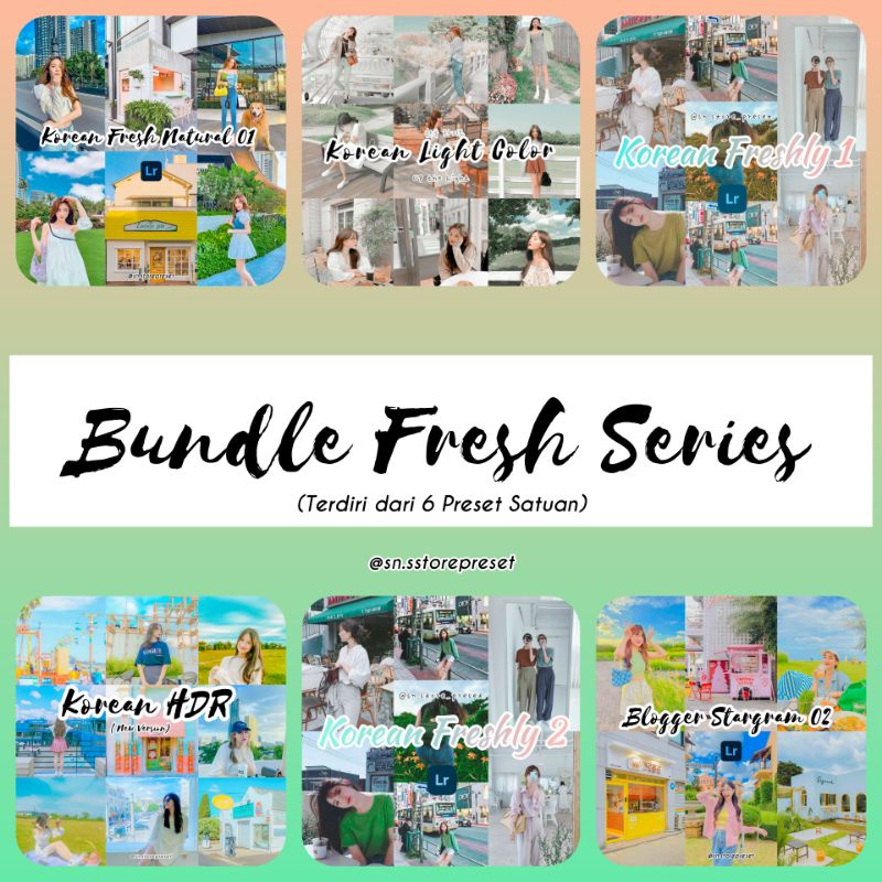 Bundle 6 Preset Fresh Series // For IOS &amp; Android