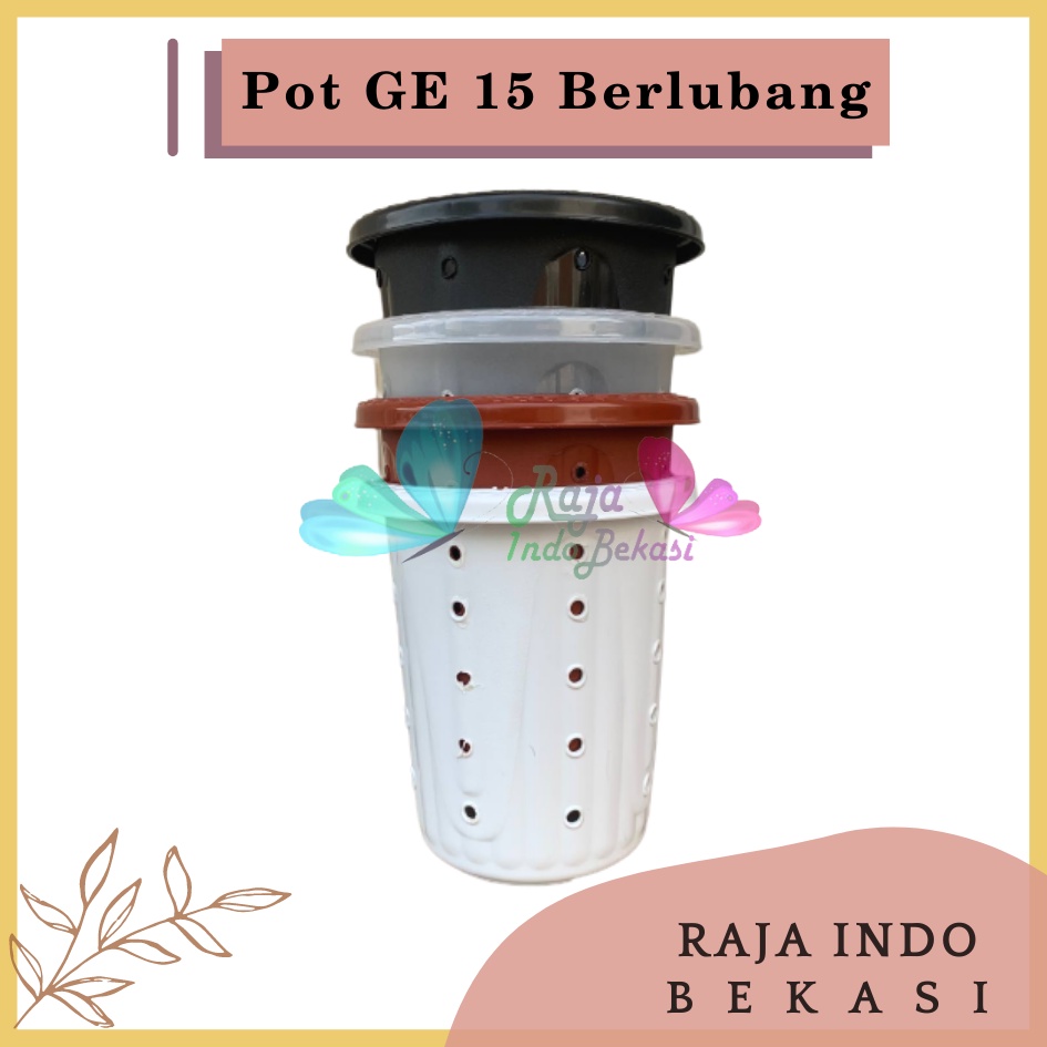 Pot Yogap 13 Putih Bening Transparan Merah Bata Merah Coklat Terracota Terracotta Berlubang