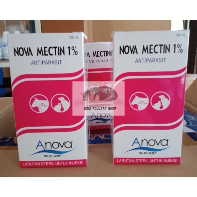 NOVA MECTIN 1% Obat ANTIPARASIT (gudig/cacing) pada HEWAN