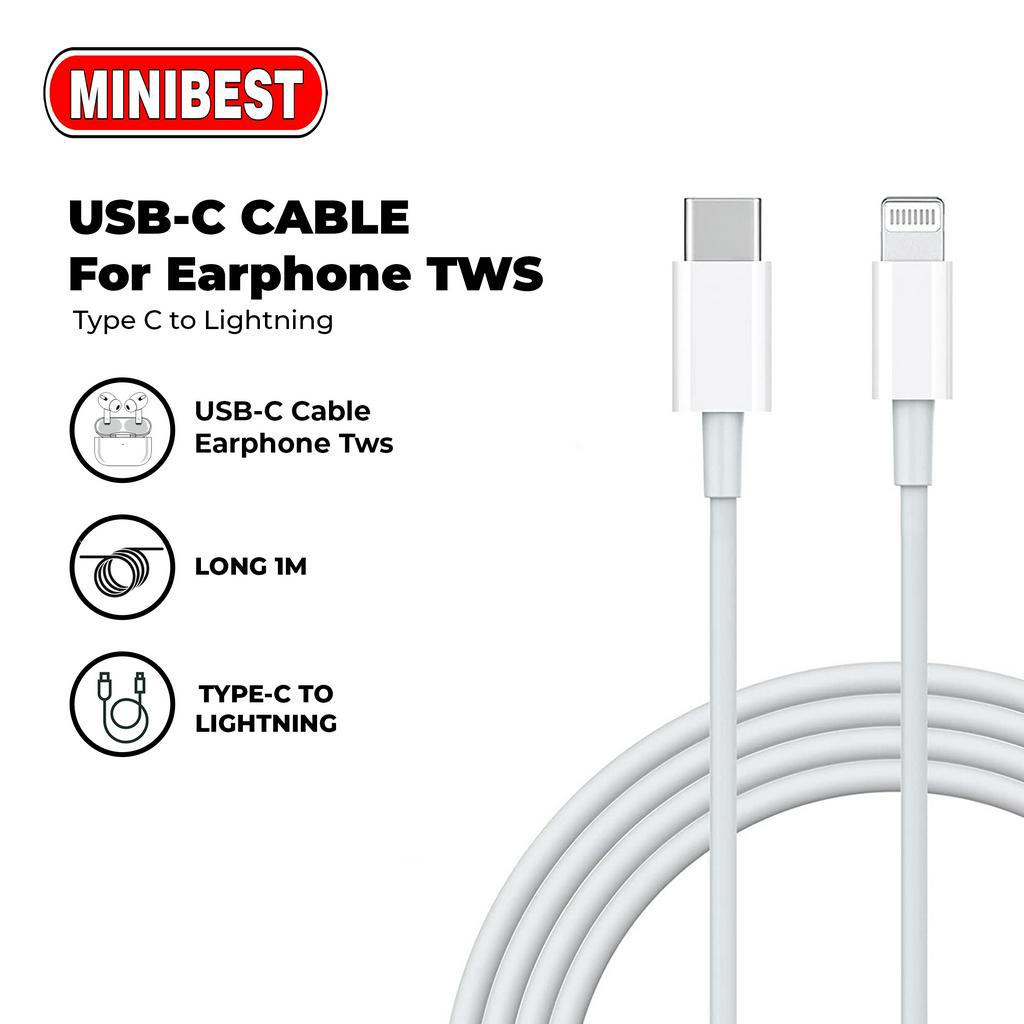 [MB] Kabel Fast charging type C to lightning USB-C Cable Earphone TWS Support PD Quick Charge