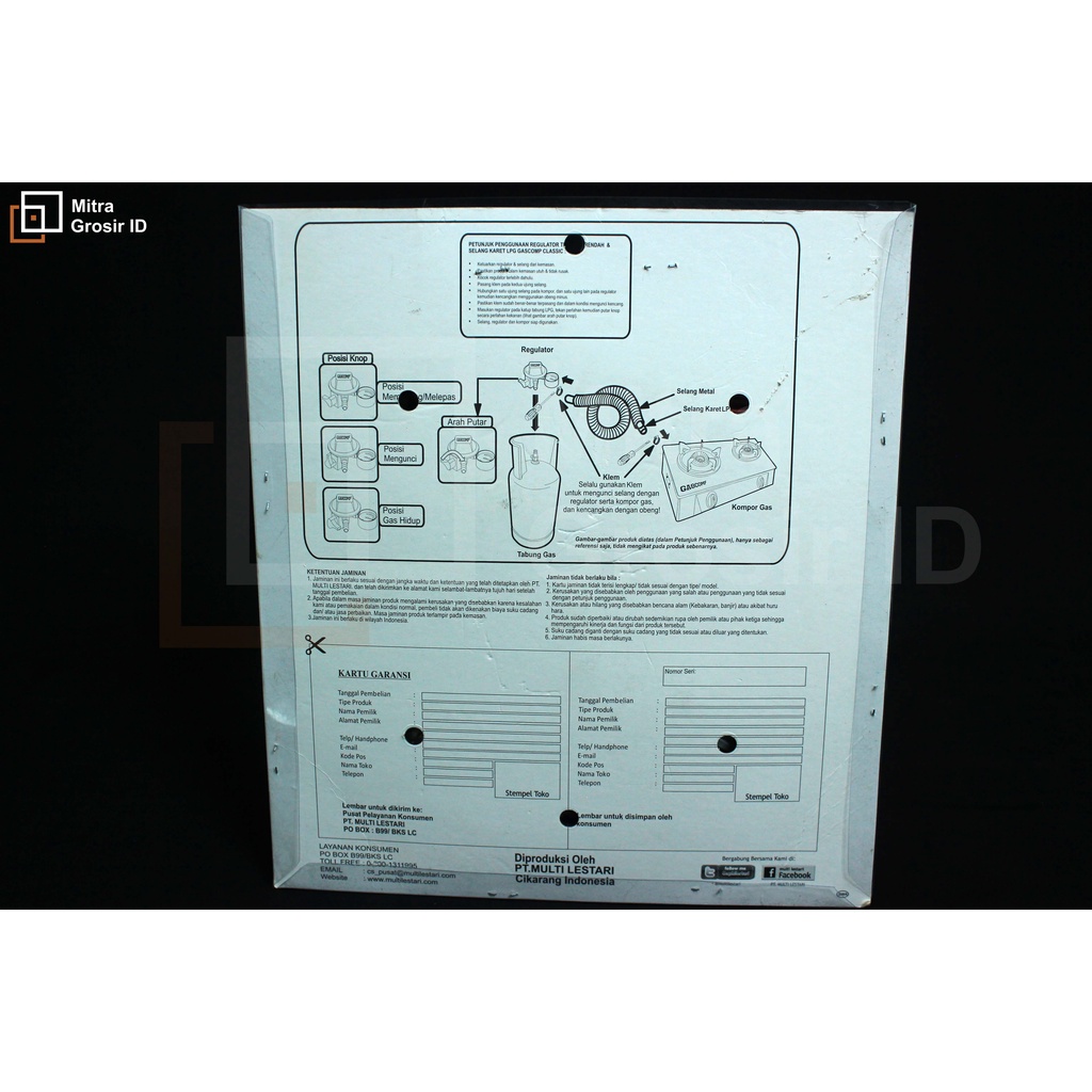 Regulator Paket QTM Selang + Regulator