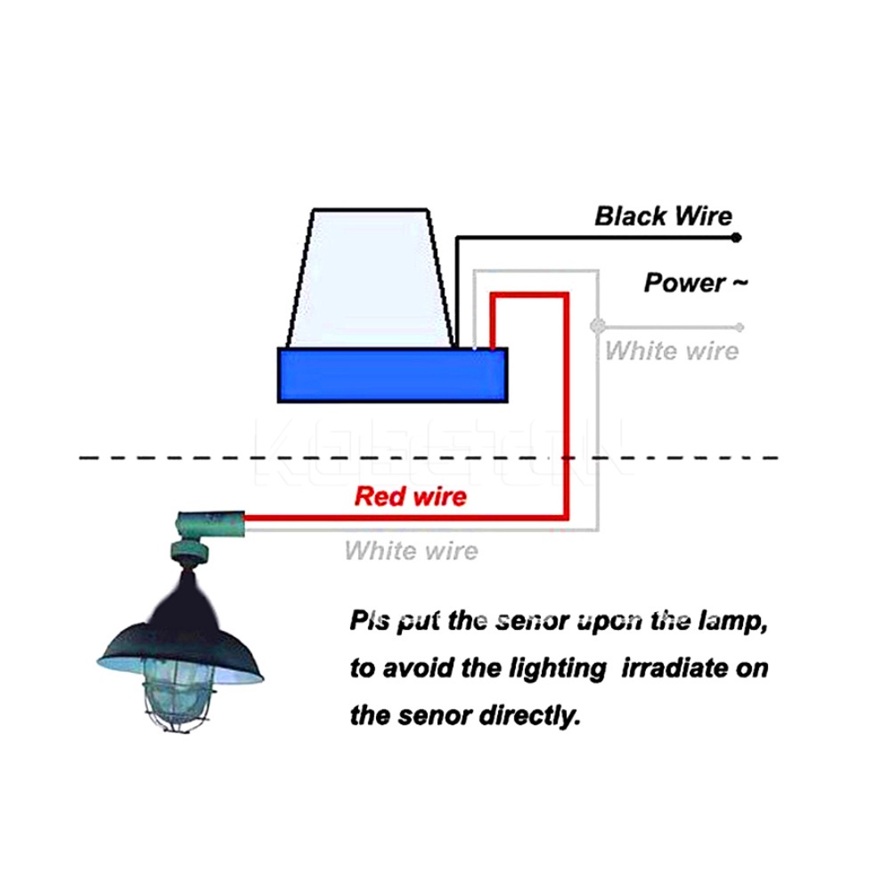 Photocell Fotosel Sensor Cahaya Lampu LED Saklar Otomatis Siang Malam 220V 10A