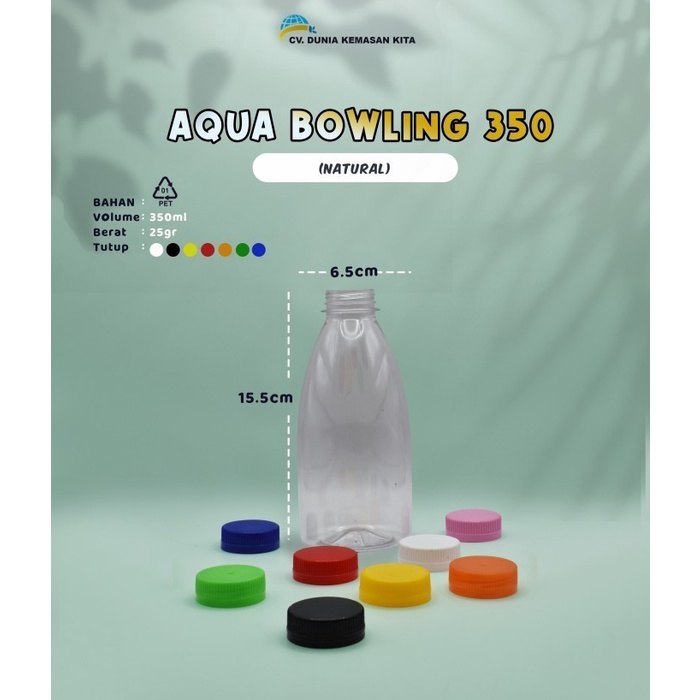 Botol Aqua 350 Bowling 1 pcs - Botol Air Mineral 330 ml