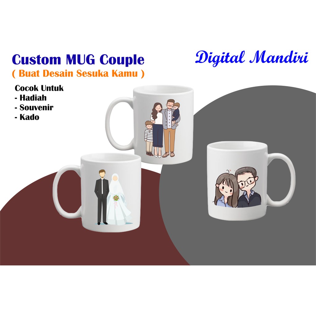 Custome Mug  / Kado Ulangtahun / Souvenir Pernikahan / Mug Custom / Mug Unik / Souvernir Custom