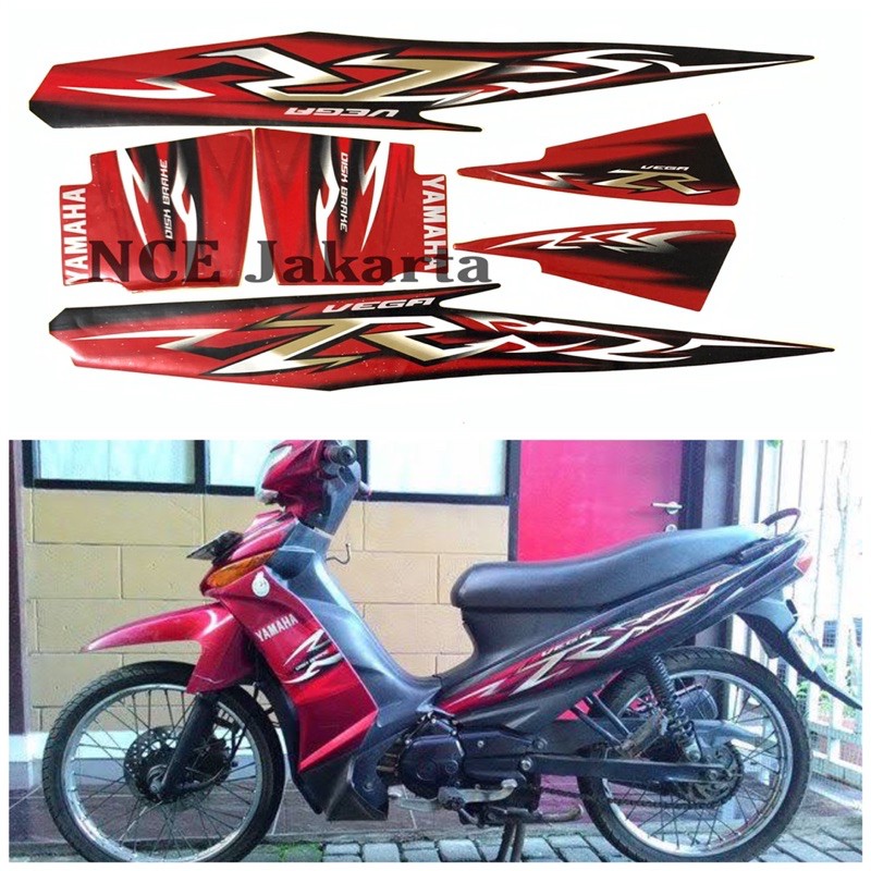 STIKER STRIPING VEGA ZR 2009 MERAH