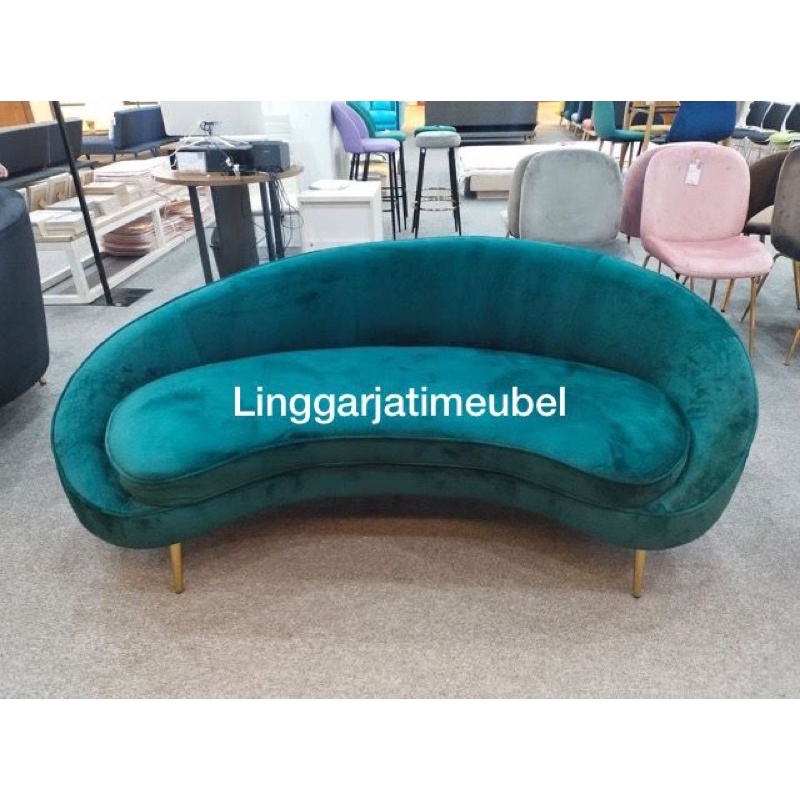 Sofa Tamu Minimalis Bludru Halus Super