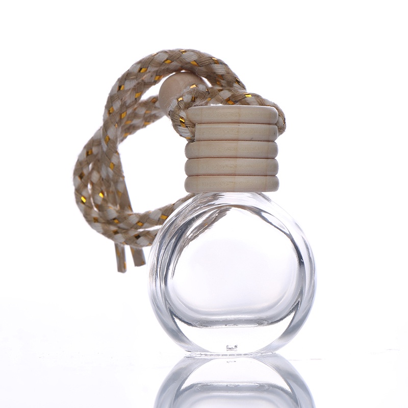 {LUCKID}1Pc Car 8ml hanging empty glass perfume bottles pendant car ornament