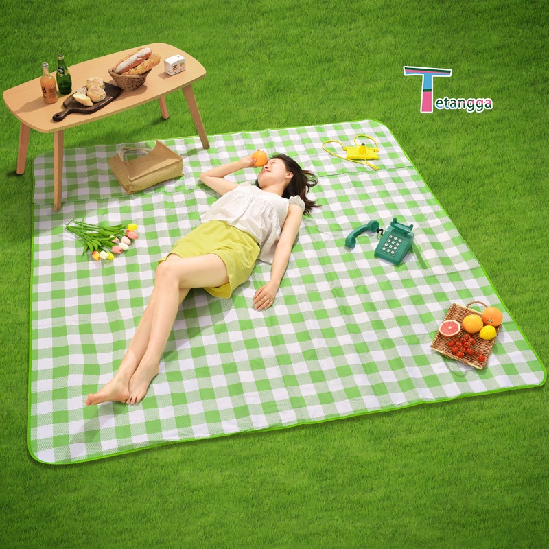 Tikar Piknik Tikar Tebal Waterproof Lipat Tahan Air Ukuran 1.5 x 2 m Outdoor Tikar Pantai Anti Air