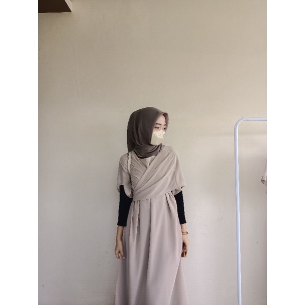 catleya dress/dress 10 look/dress 10 style/wrap dress/dress ceruty/dress lebaran simpel/dress kondangan/dress ori chakiraproject