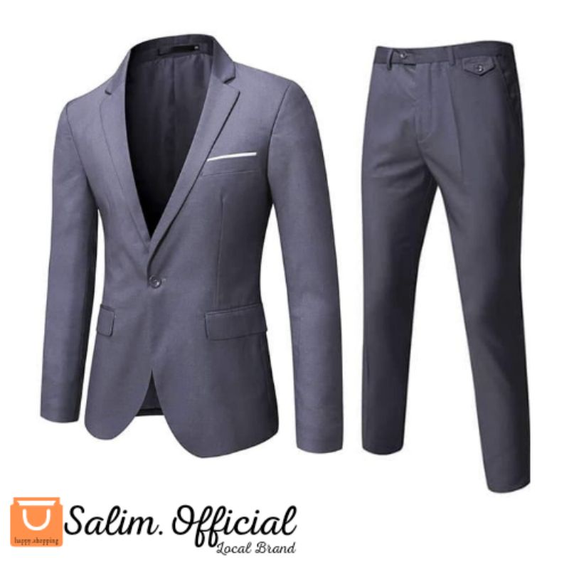 Setelan Jas Pria - Stelan Jas Pria, Setelan Jas, Setelan Blazer, Jas Pria - Slim Fit, Formal, Pengan