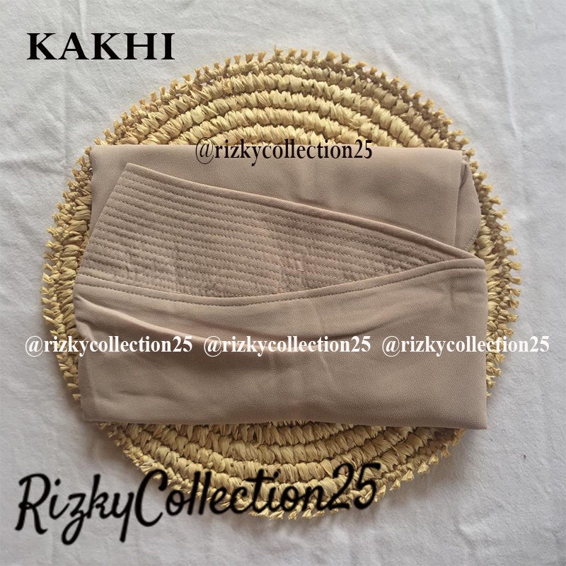 TERMURAH!! KHIMAR AWLIYA COLLECTION / KHIMAR SABRINA 2 LAYER/ KHIMAR JILBAB ORI AWLIYA 2LAYER OVAL-Kakhi