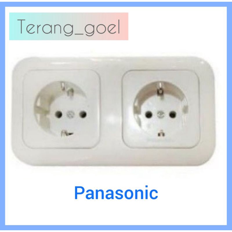 Stop Kontak Ganda Panasonic Non CP Tanam /Colokan Ganda / Double Socket WEJP 11322-7 Panasonic Inbow