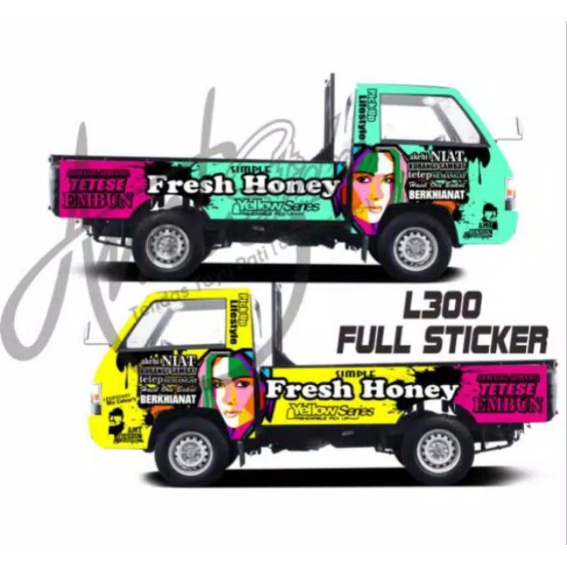 [Terlaris] Stiker Decal Mobil L300 Full Body Stiker Mobil Stiker Decal