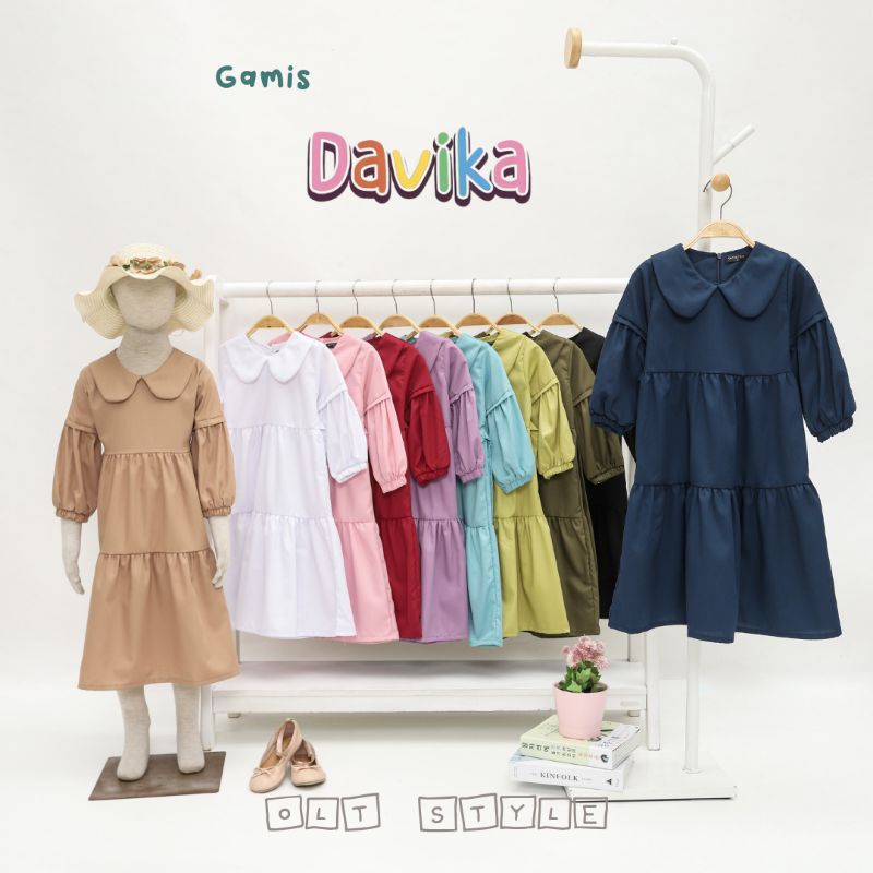 Ollet Gamis Davika /gamis anak toyobo/ gamis anak muslimah polos