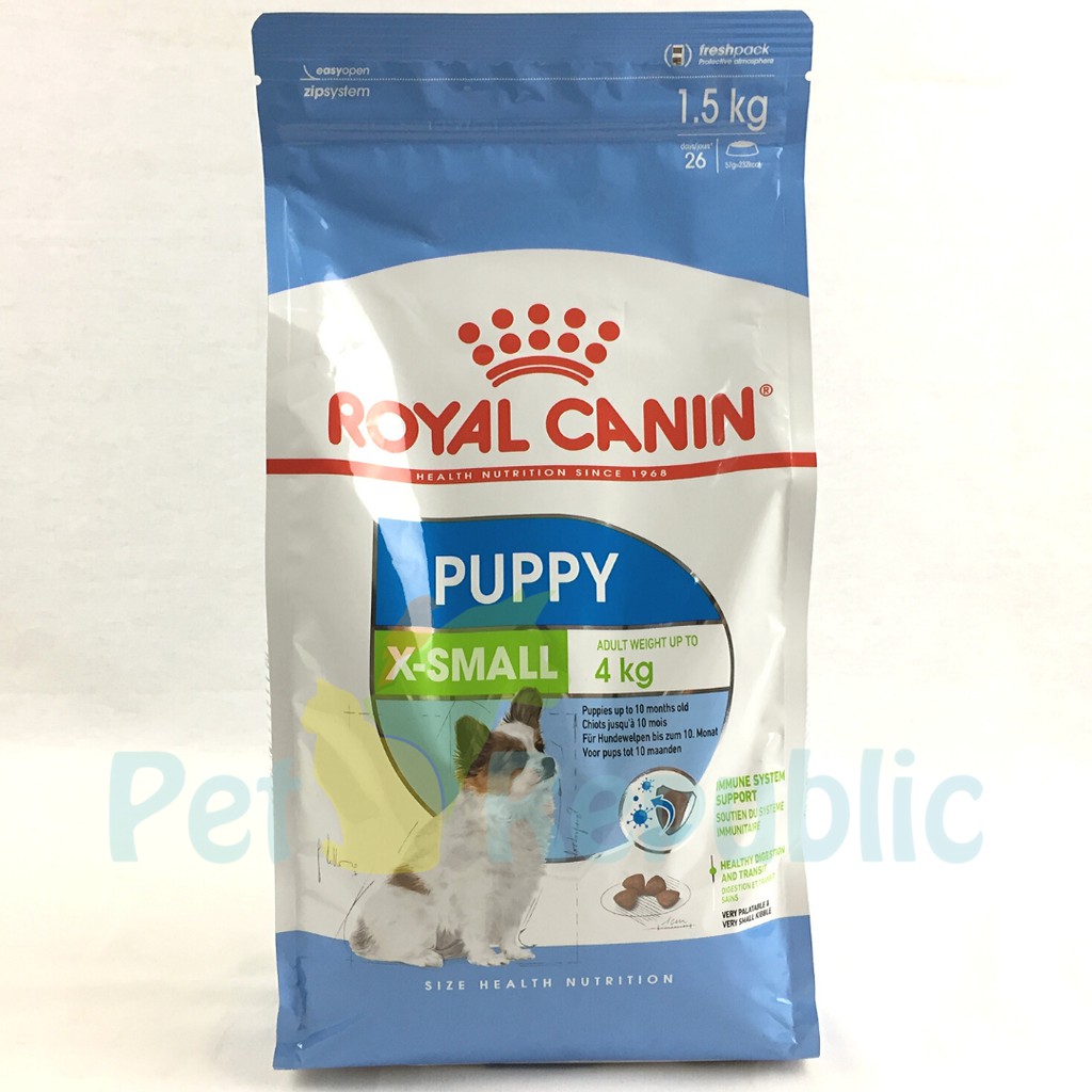 

Makanan Anakan Anjing ROYAL CANIN Puppy XSmall Breed 1.5kg