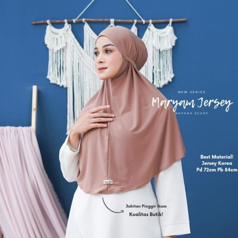 hijab bergo hijab maryam premium hijab tali hijab bahan  jersey korea nayarascarf emzawa-1