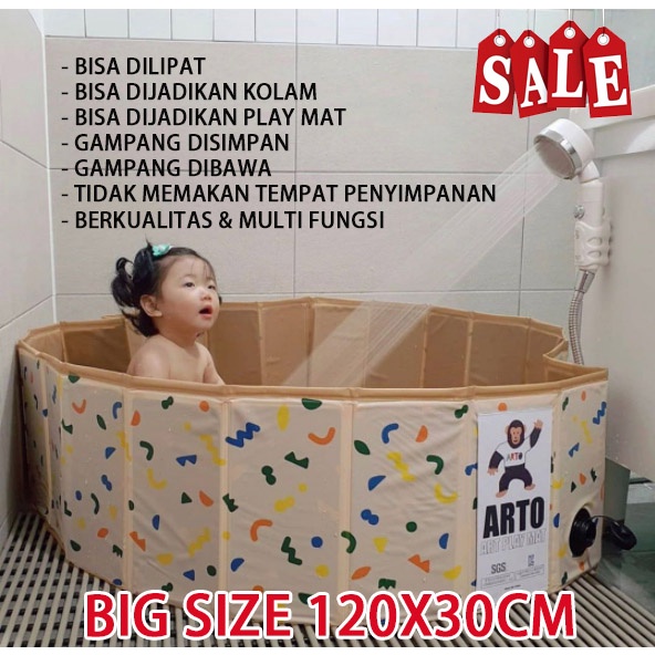 Kolam Lipat Foldable pool Portable play mat kolam renang 120x30 Big Size