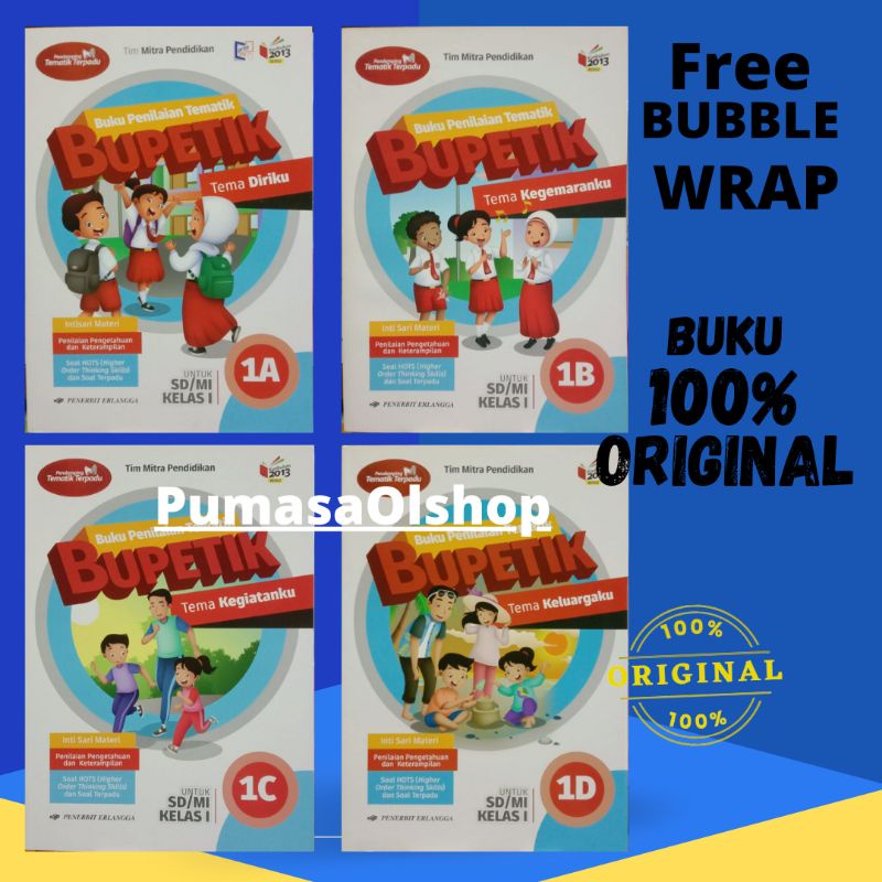 BUPETIK SD KELAS 1A.1B.1C.1D SEMESTER 1 KURIKULUM 2013 REVISI