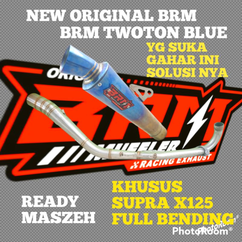 Knalpot Racing SUPRA X125 TWOTON ORIGINAL BRM PROMO COD TERLARIS TERMURAH bukan Knalpot dsm dpj cts 